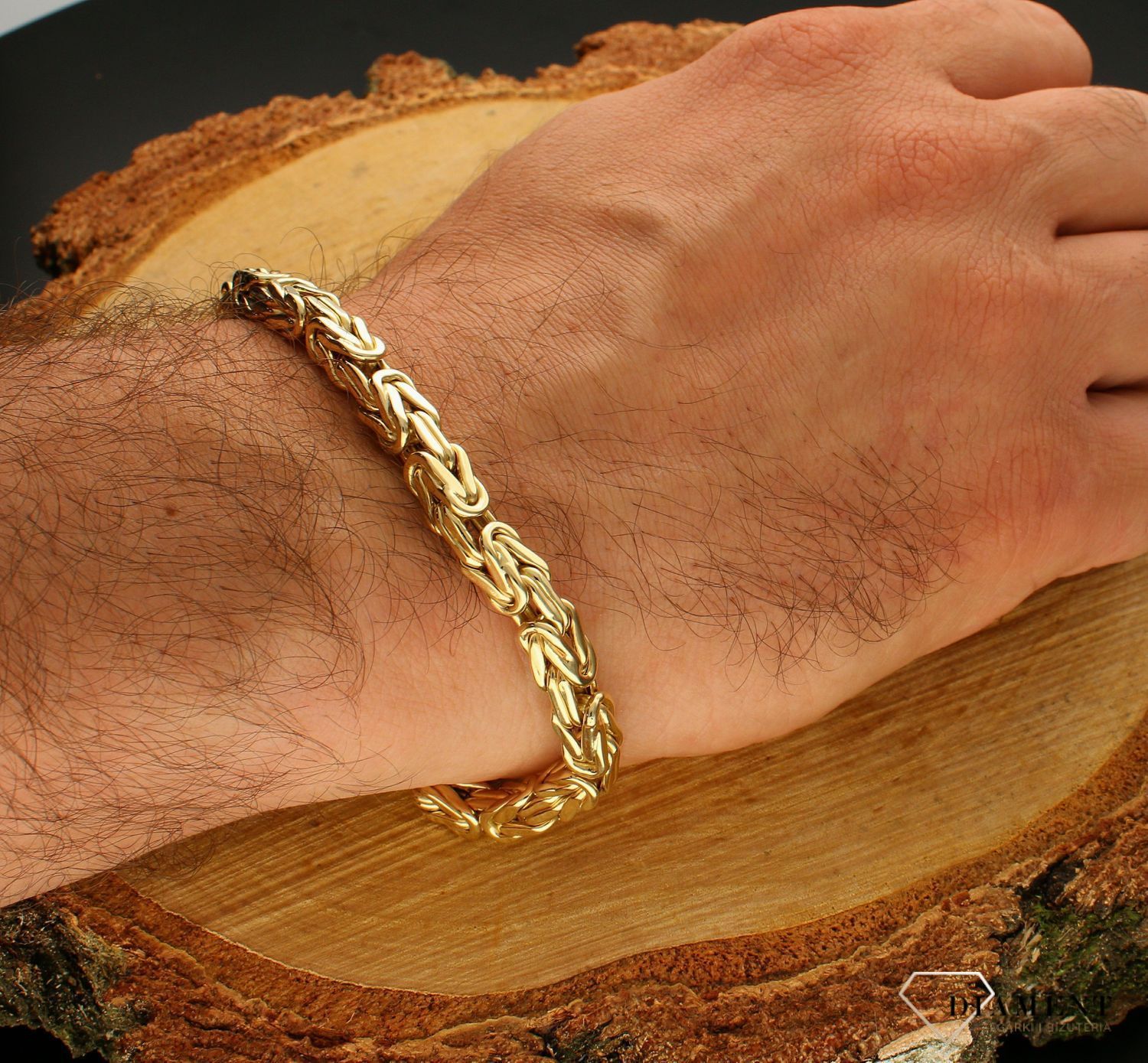 Złota Bransoletka 585 męska gruba pleciona DIA-BRA-81B-585 6mm. Złota bransoletka męska. Złota bransoletka gruba. Złota bransoletka dla mężczyzny. Złota bransoletka na każdą okazję. Złota bransoletka idea (3).jpg